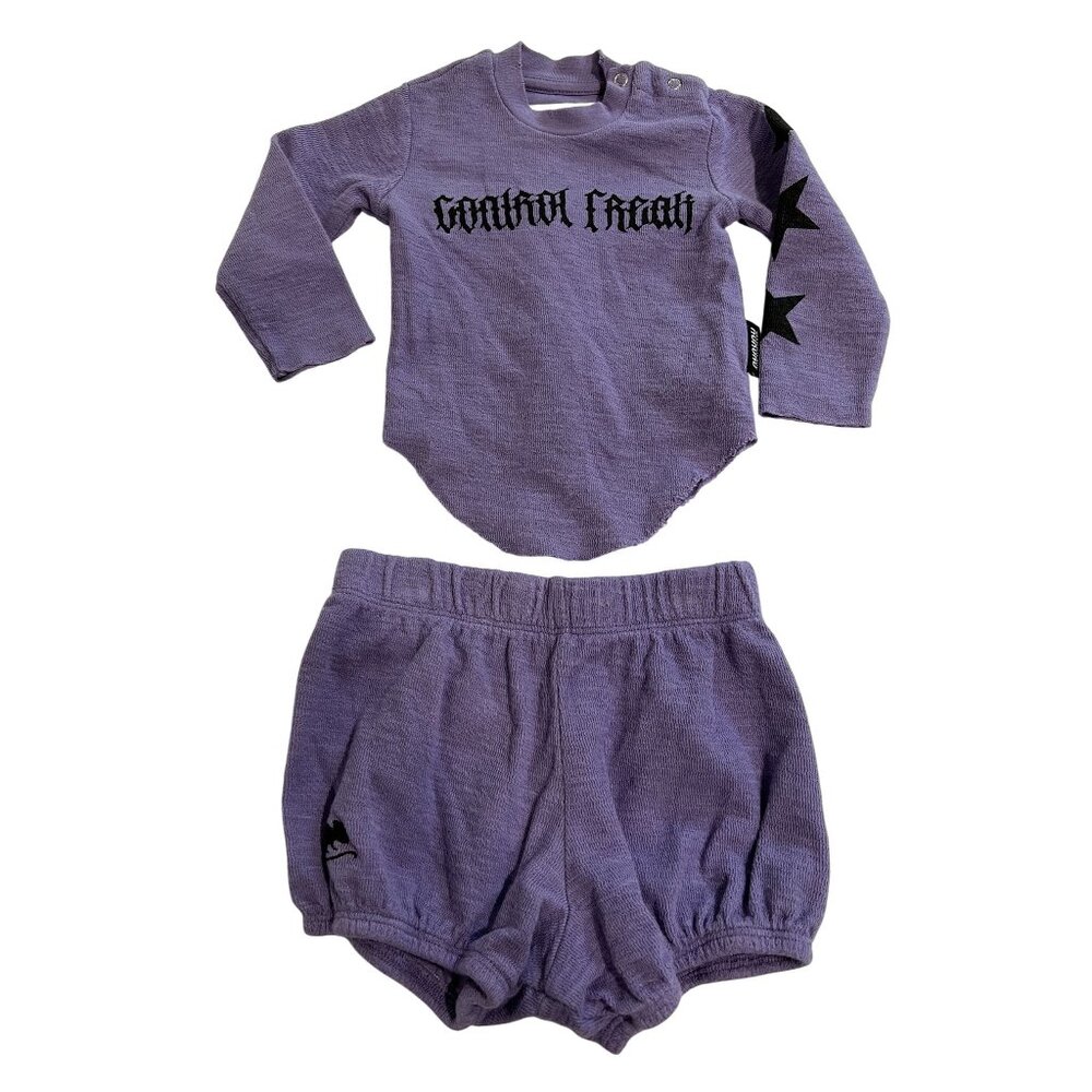 Nununu Watch Out Yoga Set in Mauve Mist